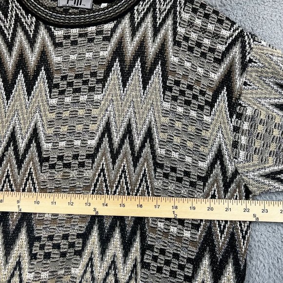VINTAGE FIII ITALIAN GEOMETRIC SWEATER CROSBY MULTICOLOR M - Picture 6 of 9